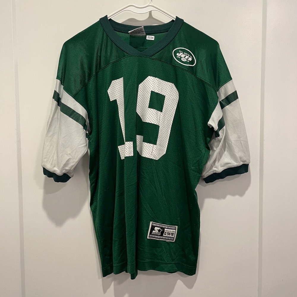 Vintage 1998 Starter New York Jets Keyshawn Johnson 19 Jersey Mens Large Green